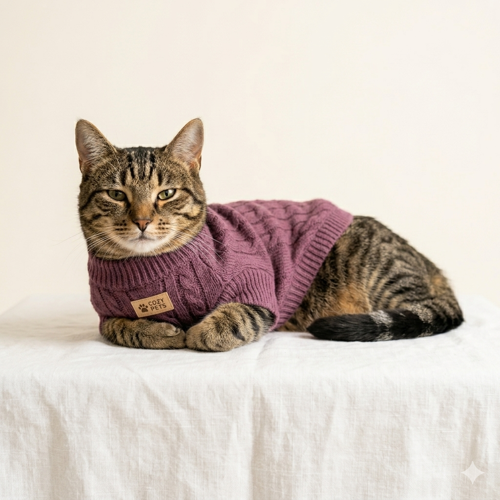 Cat wearing outfit
